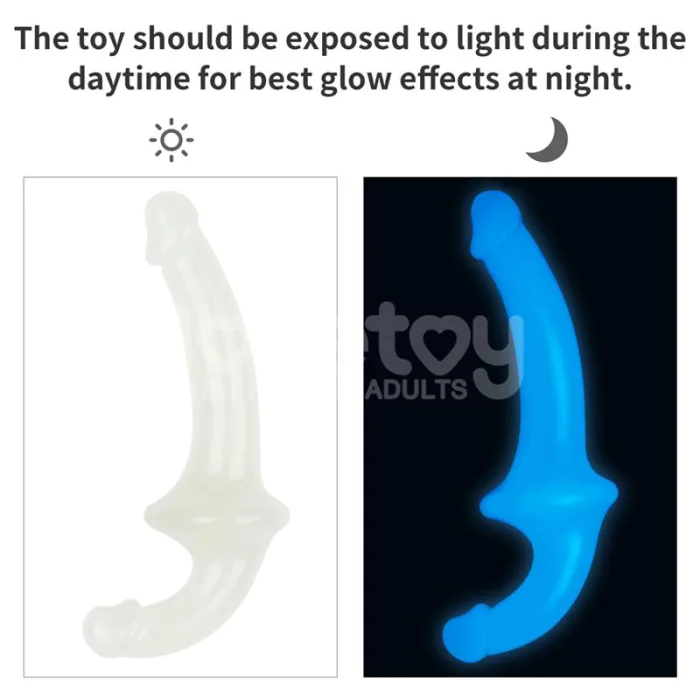 Dildo doble Lumino Play Luz Azul 10.5 - detalle 12
