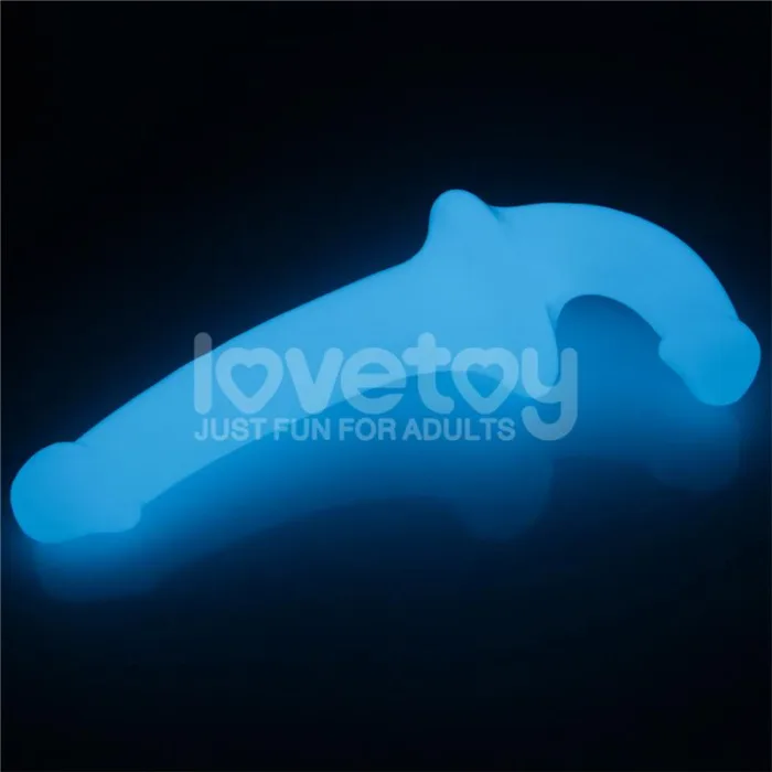 Dildo doble Lumino Play Luz Azul 10.5 - detalle 3