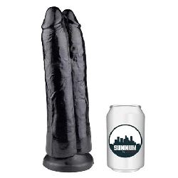 dildo doble negro de 26 cm