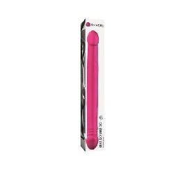 dildo doble real fucsia 42 cm - detalle 3
