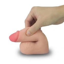 dildo limpy 100 flexible 55 mm natural - detalle 4