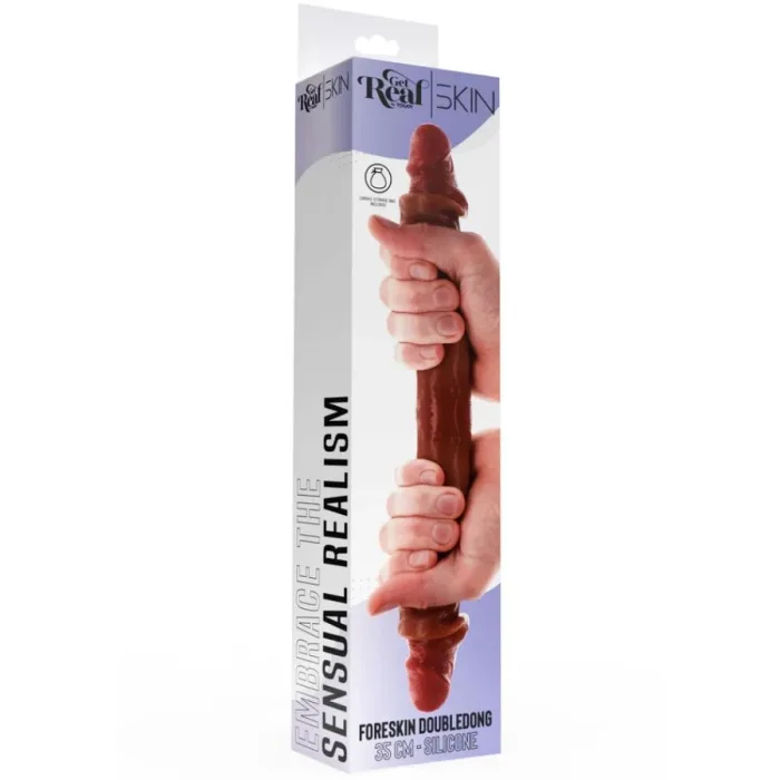 Dildo o Consolador Doble Realista CARAMELO 35 CM - detalle 4