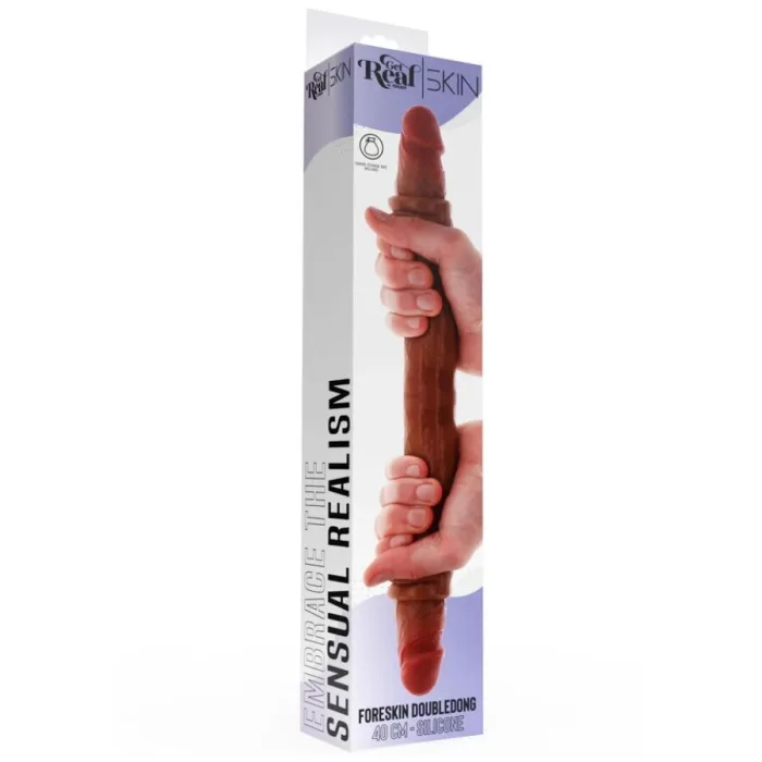 Dildo o Consolador Doble Realista CARAMELO 40 CM - detalle 4