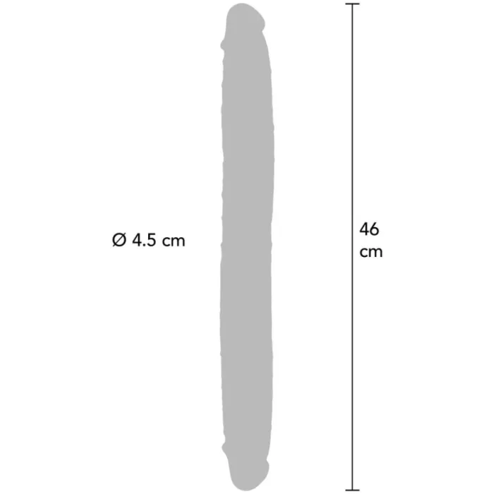 Dildo o Consolador Doble Realista CARAMELO 46 CM - detalle 3