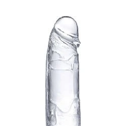 dildo realista con testiculos material cristalino 15 cm con ventosa - detalle 4