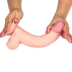 dildo realista dual layer retractil y orientable slidy 22 cm - detalle 3
