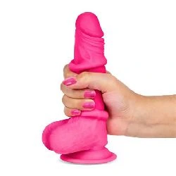 dildo realista flexible rosa chicle 18 cm slidy