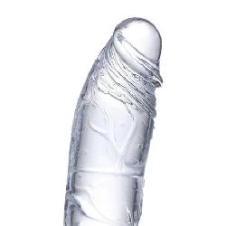 dildo realista material cristalino 21,5 cm con ventosa - detalle 3