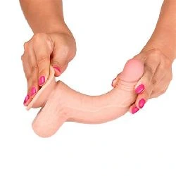 dildo realista retractil y orientable 18 cm slidy - detalle 6
