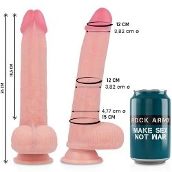 dildo realista silicona liquida de 24 cm premium - detalle 5