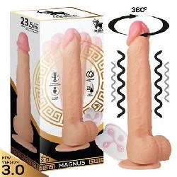 dildo realista vibrador y rotador magnus