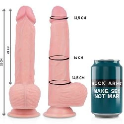 dildo rotador y vibrador realista 22 cm rockarmy - detalle 4