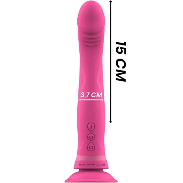 DILDO VIBRADOR SILICONA ROSA - detalle 4