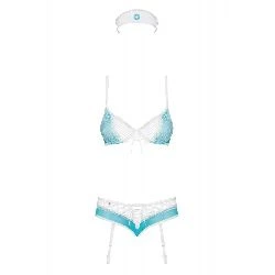 disfraz enfermera sexy azul obsessive - detalle 3