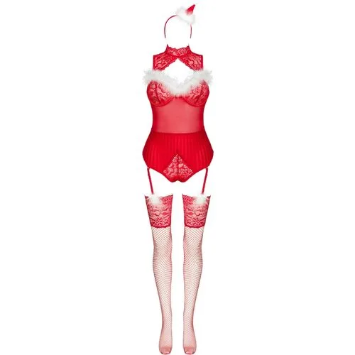 Disfraz Navidad Sexy Body Medias Diadema - detalle 3