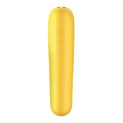dual love vibrador y succionador con aire pulsado amarillo - detalle 4
