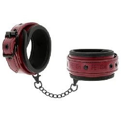 esposas de cuero vegano dark room festish