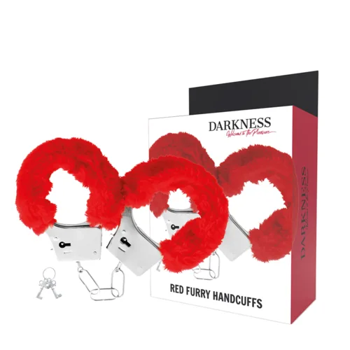 Esposas Bdsm de Metal Forradas Rojas Darkness