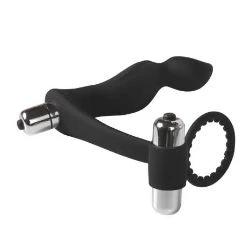 estimulador anal y anillo vibrador negro krell - detalle 8