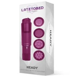 estimulador barato con 4 cabezales morado heady latetobed - detalle 2