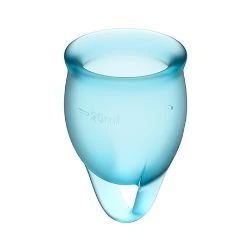 copa menstrual azul satisfyer feel confident - detalle 3