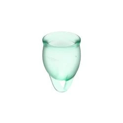 copa menstrual verde feel confident - detalle 3