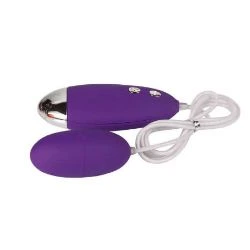 huevo vibrador barato de silicona color morado yesi - detalle 3