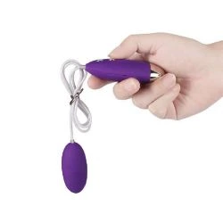 huevo vibrador barato de silicona color morado yesi - detalle 4