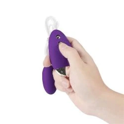 huevo vibrador barato de silicona color morado yesi - detalle 5
