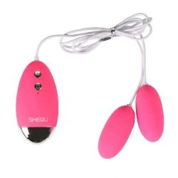 huevo vibrador control remoto doble silicona shequ - detalle 2