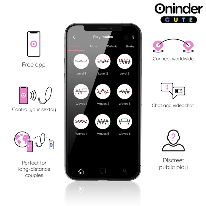 Huevo vibrador ROTADOR 360 con APP - detalle 5