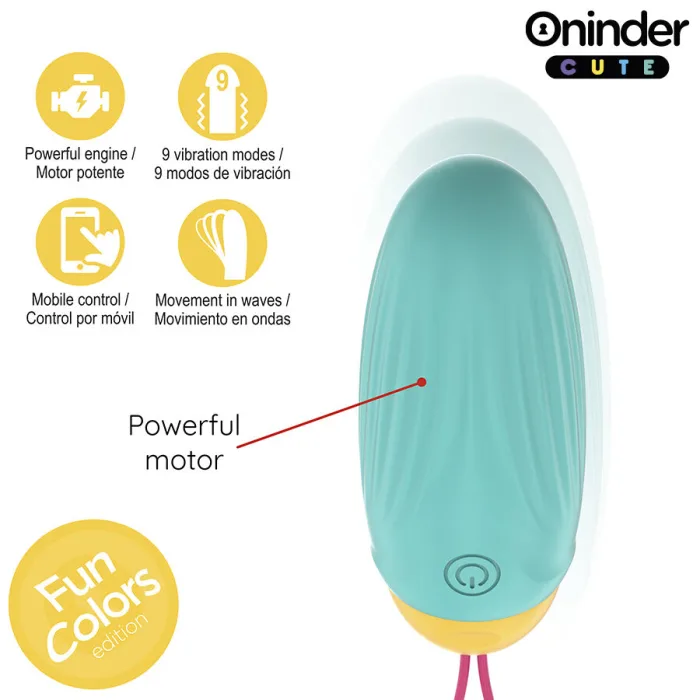 Huevo vibrador rotador con GEMAS - detalle 6