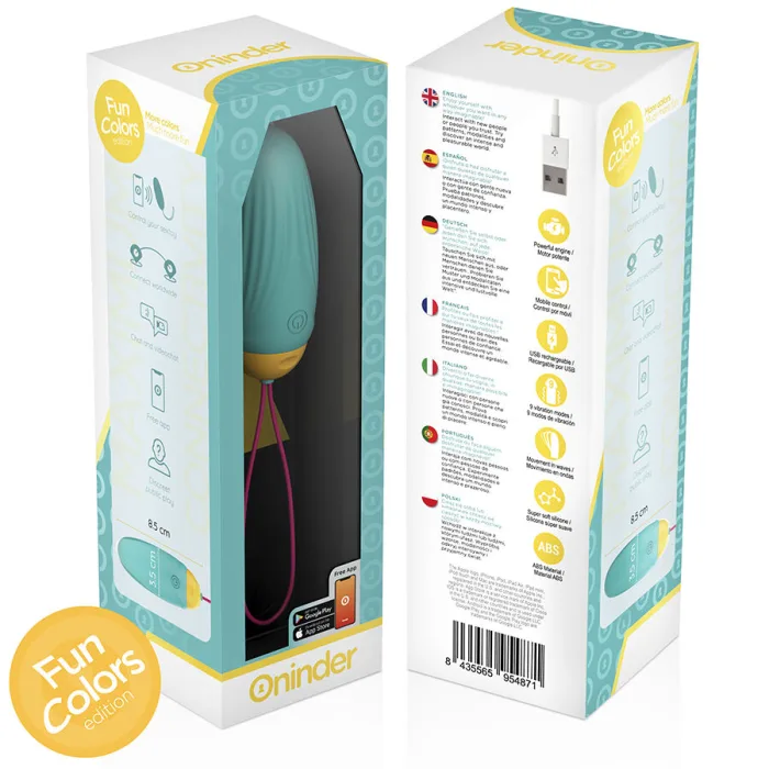 Huevo vibrador rotador con GEMAS - detalle 9