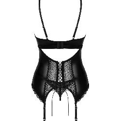 Corsé negro y tanga Norides a juego obsessive - detalle 4