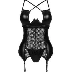 Corsé negro y tanga Norides a juego obsessive - detalle 5