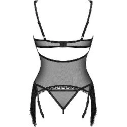 Corsé y tanga sherila negro obsessive - detalle 4