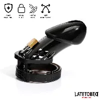 jaula de pene 5 anillos y 2 llaves castidad - detalle 2
