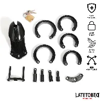 jaula de pene 5 anillos y 2 llaves castidad - detalle 4