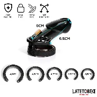 jaula de pene 5 anillos y 2 llaves castidad - detalle 5