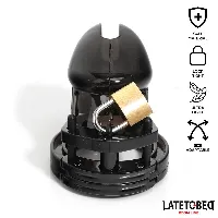 jaula pene 5 anillos con llave short negro - detalle 4