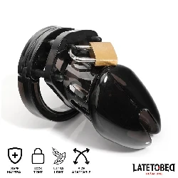 jaula pene 5 anillos con llave short negro