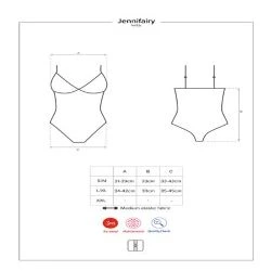 body teddy transparencias jennifairy negro - detalle 3