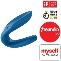 Vibrador para parejas satisfyer partner azul satisfyer - detalle 5