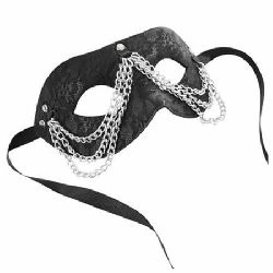 mascara con cadena negra sincerely