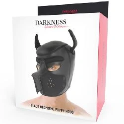 mascara de perro negro con hocico extraibles talla l - detalle 5