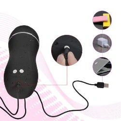 masturbador con vibracion y conexion usb shequ - detalle 10