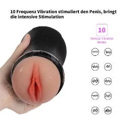 masturbador con vibracion y conexion usb shequ - detalle 8