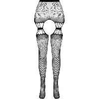 medias sexis con liguero negro passion s027 - detalle 3