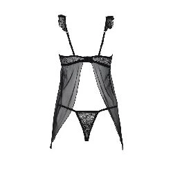 picardias milagros chemise y tanga negro - detalle 4
