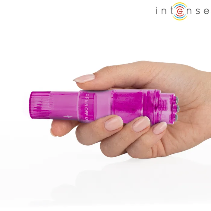 MINI MASAJEADOR CON 4 CABEZALES INTERCAMBIABLES ROSA - detalle 4